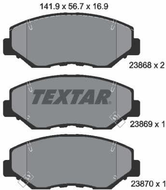 Brake Pad Set, disc brake 2386801