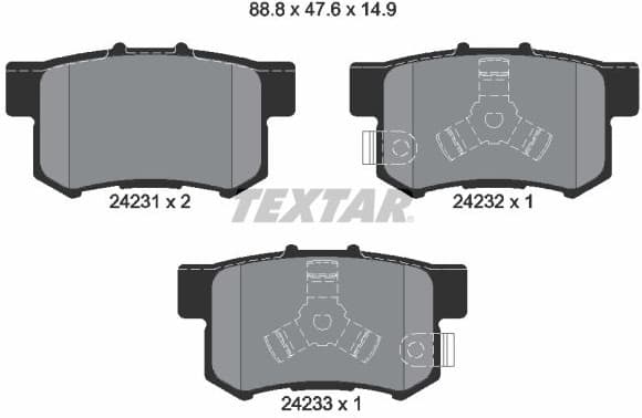 Brake Pad Set, disc brake 2423101
