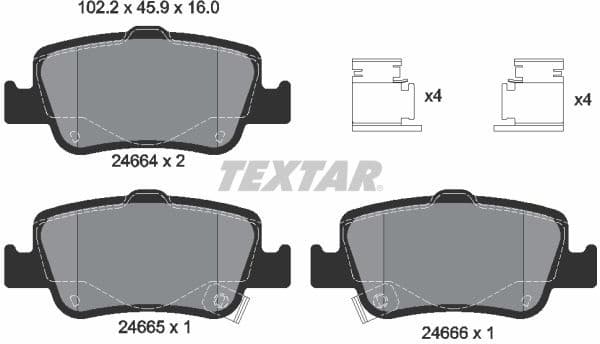 Brake Pad Set, disc brake Q+ 2466401