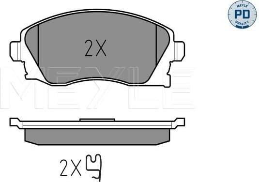 Brake Pad Set, disc brake MEYLE-PD: Advanced performance and design. 025 232 2517/PD - image 2