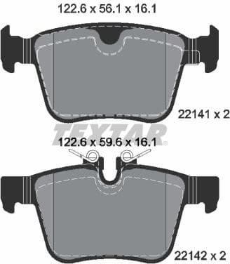 Brake Pad Set, disc brake 2214101