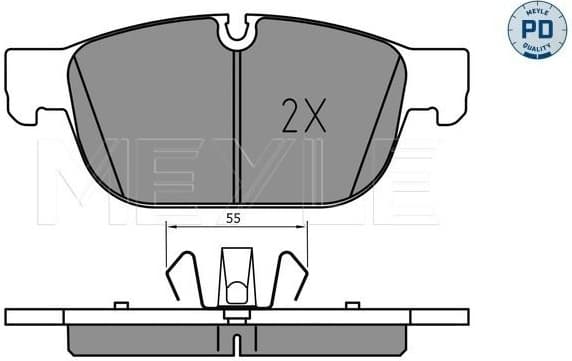 Brake Pad Set, disc brake MEYLE-PD: Advanced performance and design. 025 223 1719/PD