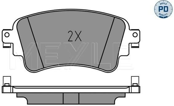 Brake Pad Set, disc brake MEYLE-PD: Advanced performance and design. 025 223 0817/PD - image 2