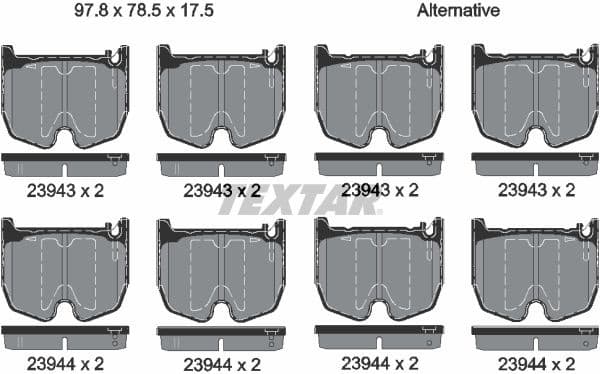 Brake Pad Set, disc brake Q+ 2394301