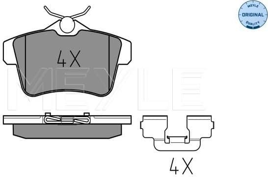 Brake Pad Set, disc brake MEYLE-ORIGINAL: True to OE. 025 249 2217