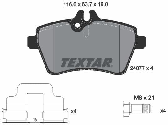 Brake Pad Set, disc brake Q+ 2407701