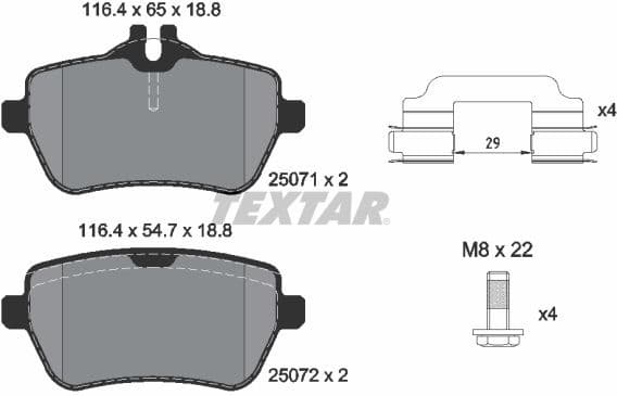 Brake Pad Set, disc brake Q+ 2507103