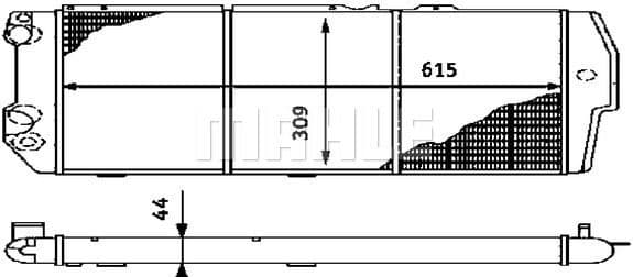 Radiator, engine cooling BEHR CR 404 000S