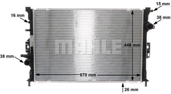 Radiator, engine cooling BEHR CR 1748 000S - image 12