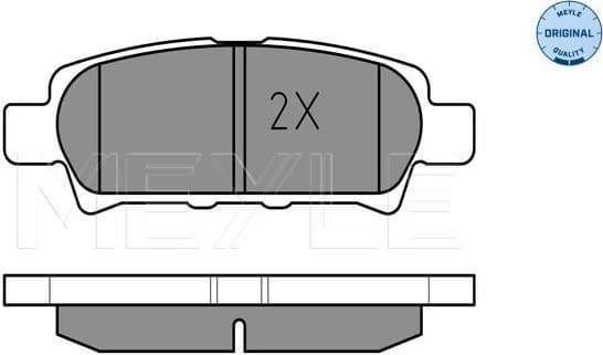 Brake Pad Set, disc brake MEYLE-ORIGINAL: True to OE. 025 240 1416/W