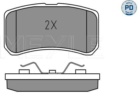 Brake Pad Set, disc brake MEYLE-PD: Advanced performance and design. 025 235 8216/PD - image 2