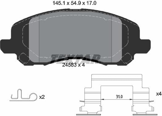 Brake Pad Set, disc brake Q+ 2458301
