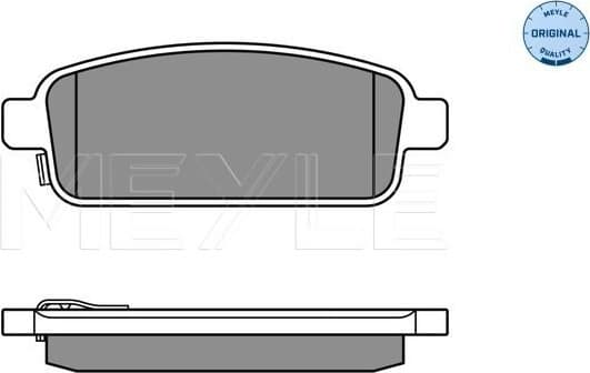 Brake Pad Set, disc brake MEYLE-ORIGINAL: True to OE. 025 250 9616/W - image 2