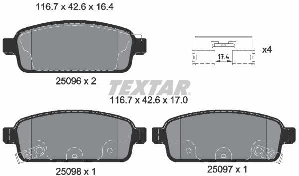 Brake Pad Set, disc brake Q+ 2509602