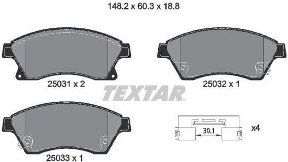 Brake Pad Set, disc brake Q+ 2503101