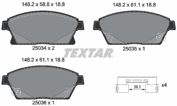 Brake Pad Set, disc brake Q+ 2503401