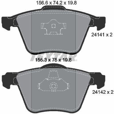 Brake Pad Set, disc brake Q+ 2414101