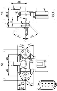 Sensor, fuel pressure 0261230093 - image 7