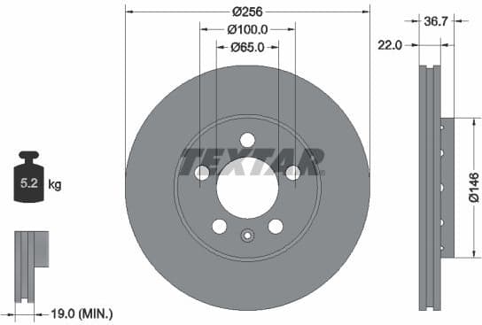 Brake Disc PRO+ 92082205