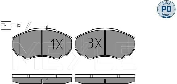 Brake Pad Set, disc brake MEYLE-PD: Advanced performance and design. 025 239 1719/PD