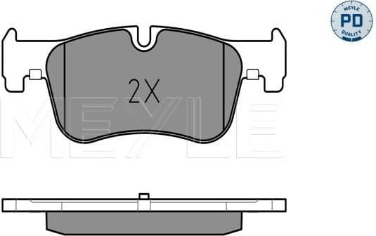 Brake Pad Set, disc brake MEYLE-PD: Advanced performance and design. 025 250 1418/PD - image 2