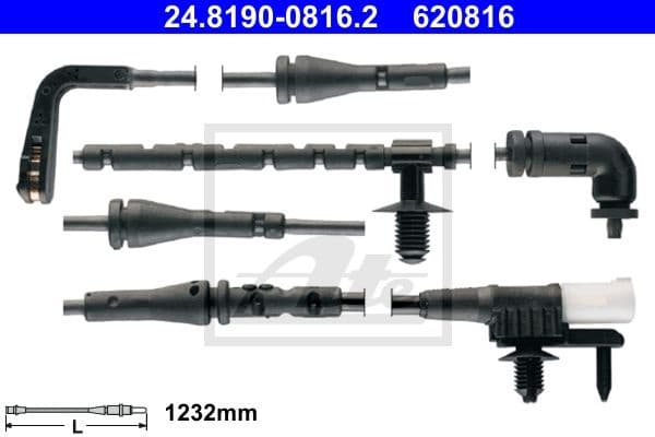 Warning Contact, brake pad wear 24.8190-0816.2