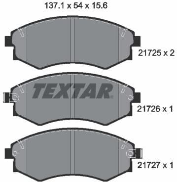 Brake Pad Set, disc brake 2172502