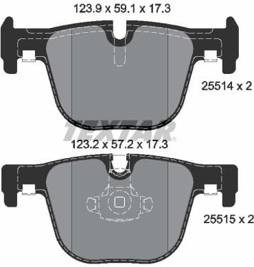 Brake Pad Set, disc brake Q+ 2551401