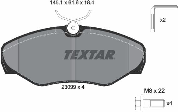 Brake Pad Set, disc brake Q+ 2309902