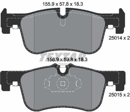 Brake Pad Set, disc brake Q+ 2501401