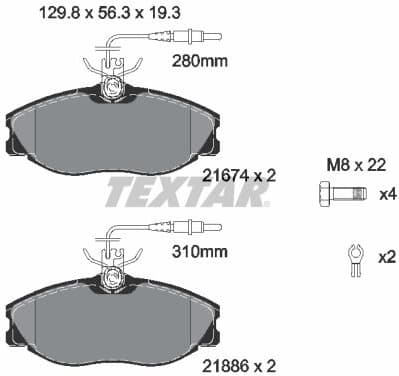 Brake Pad Set, disc brake Q+ 2167403