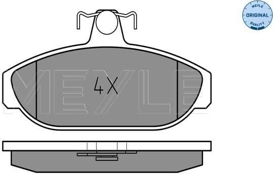 Brake Pad Set, disc brake MEYLE-ORIGINAL: True to OE. 025 212 6617