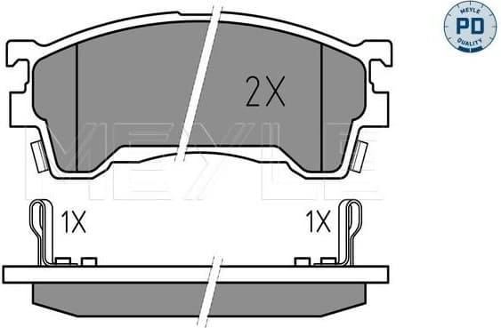 Brake Pad Set, disc brake MEYLE-PD: Advanced performance and design. 025 217 5416/PD