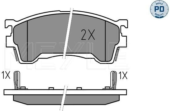 Brake Pad Set, disc brake MEYLE-PD: Advanced performance and design. 025 217 5416/PD - image 2