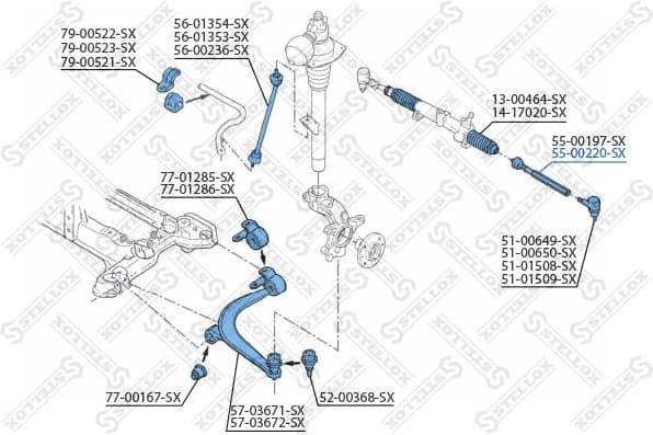 Inner Tie Rod 55-00220-SX - image 2