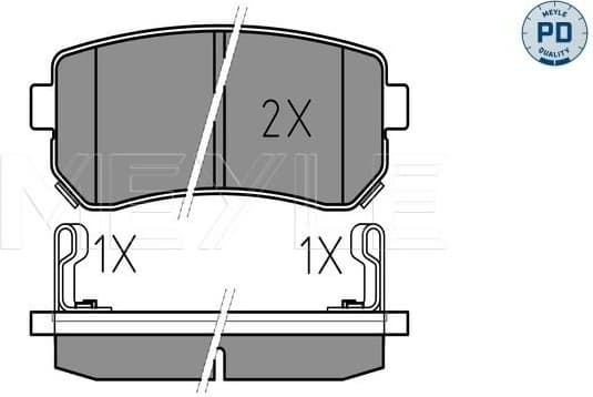 Brake Pad Set, disc brake MEYLE-PD: Advanced performance and design. 025 243 2015/PD