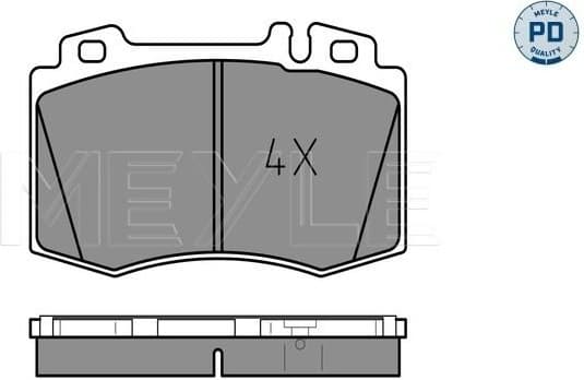 Brake Pad Set, disc brake MEYLE-PD: Advanced performance and design. 025 232 7117/PD