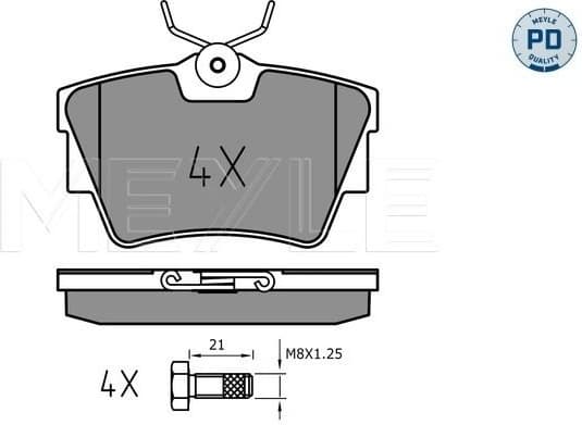 Brake Pad Set, disc brake MEYLE-PD: Advanced performance and design. 025 239 8017/PD