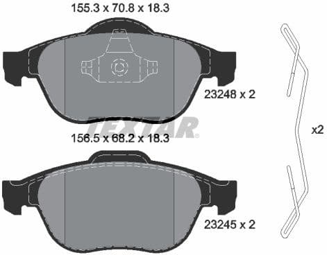 Brake Pad Set, disc brake Q+ 2324802