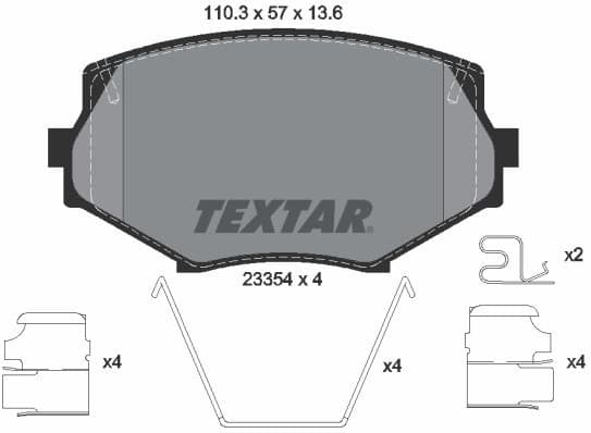 Brake Pad Set, disc brake Q+ 2335404