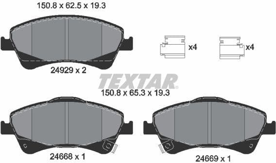 Brake Pad Set, disc brake Q+ 2466801