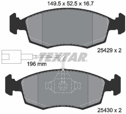 Brake Pad Set, disc brake Q+ 2542901