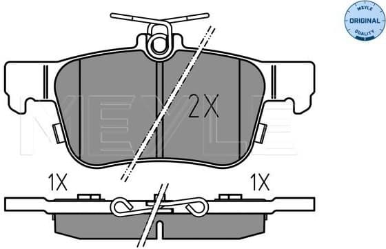 Brake Pad Set, disc brake MEYLE-ORIGINAL: True to OE. 025 222 3116