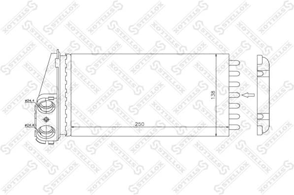 Heat Exchanger, interior heating 10-35096-SX