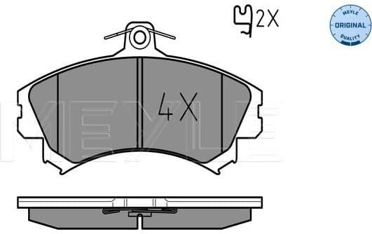 Brake Pad Set, disc brake MEYLE-ORIGINAL: True to OE. 025 219 2015