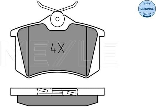 Brake Pad Set, disc brake MEYLE-ORIGINAL: True to OE. 025 209 6115