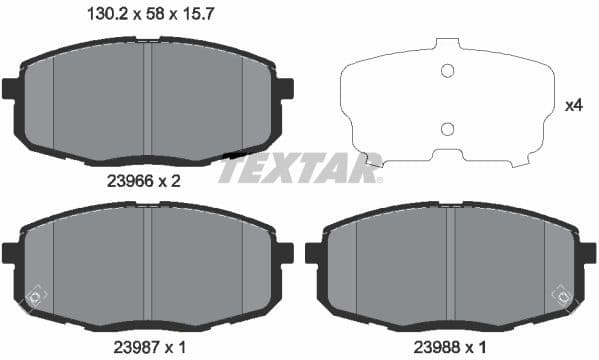 Brake Pad Set, disc brake 2396601