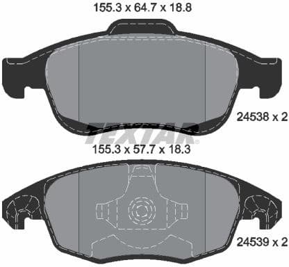 Brake Pad Set, disc brake Q+ 2453801