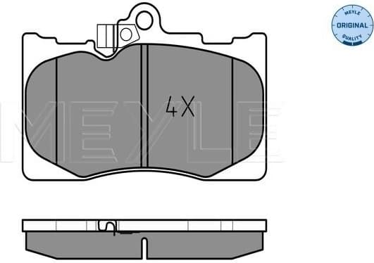 Brake Pad Set, disc brake MEYLE-ORIGINAL: True to OE. 025 203 2517/W