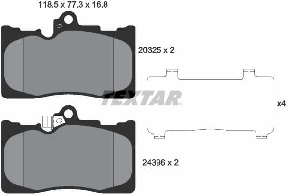 Brake Pad Set, disc brake 2032501
